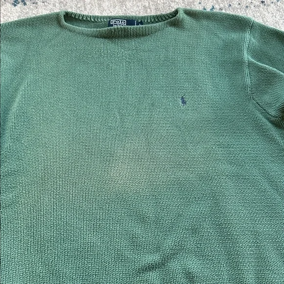 Vintage green Ralph Lauren 100% cotton knit sweater - Picture 5 of 6